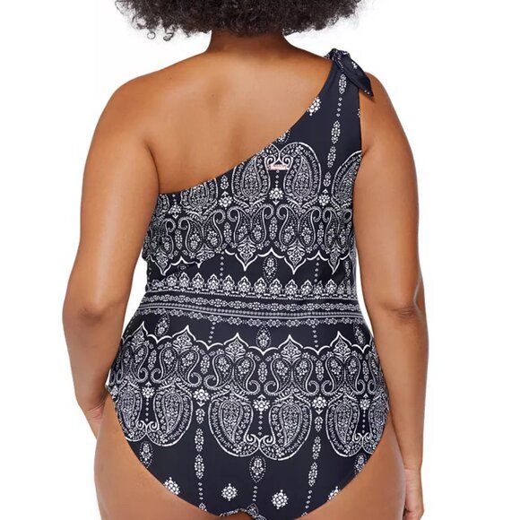 NWT Raisins Curve Marita One-Shoulder Adjustable One Piece Size 18W $100 LLL95 - Picture 4 of 4